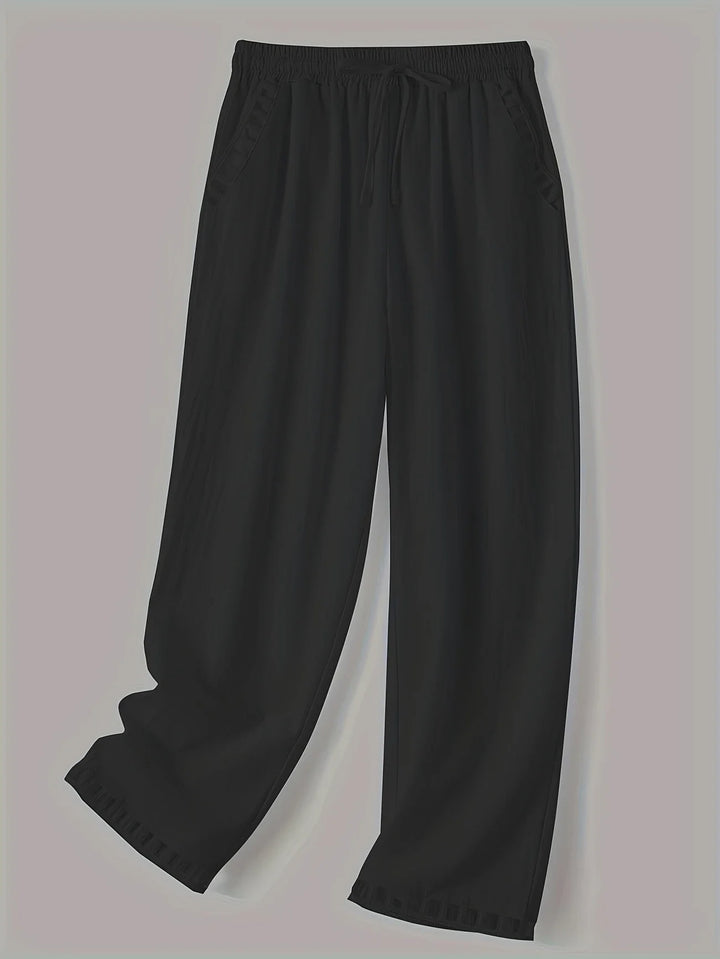 Tracey - Contrast Trim Cropped Pants