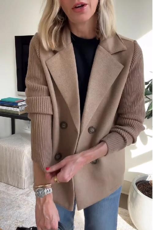 Kittiya - Elegant Knitted Blazer With Long Sleeve