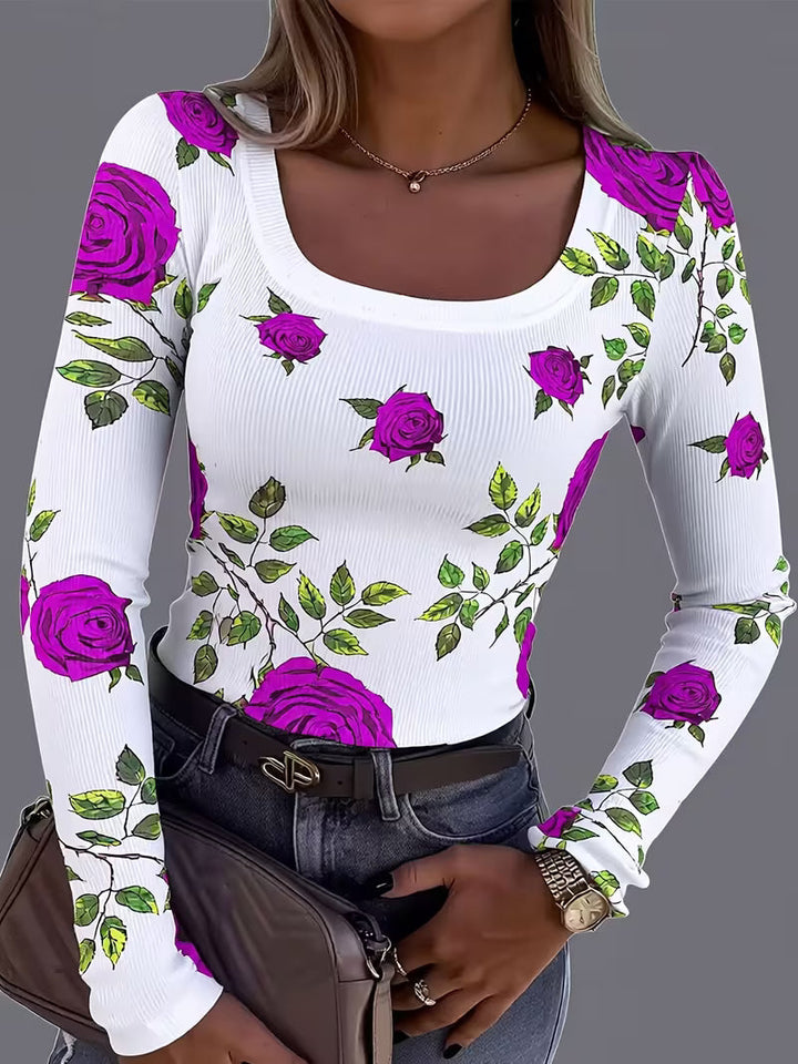 Rabiye - Square-Neck Floral Printed Top
