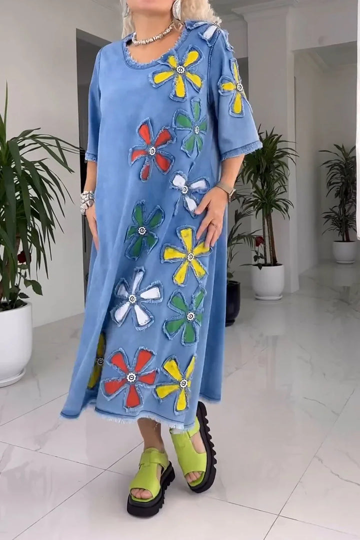 Jiella - Casual Floral Pattern Dress