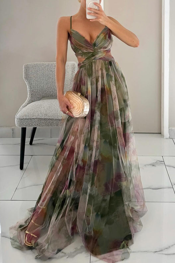 Qyn - Beautiful Maxi Dress with Floral Print