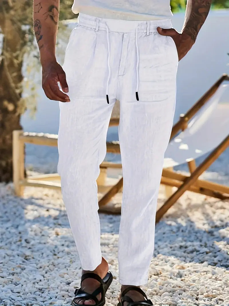 Nichols - Linen Loose Fit Drawstring Pant