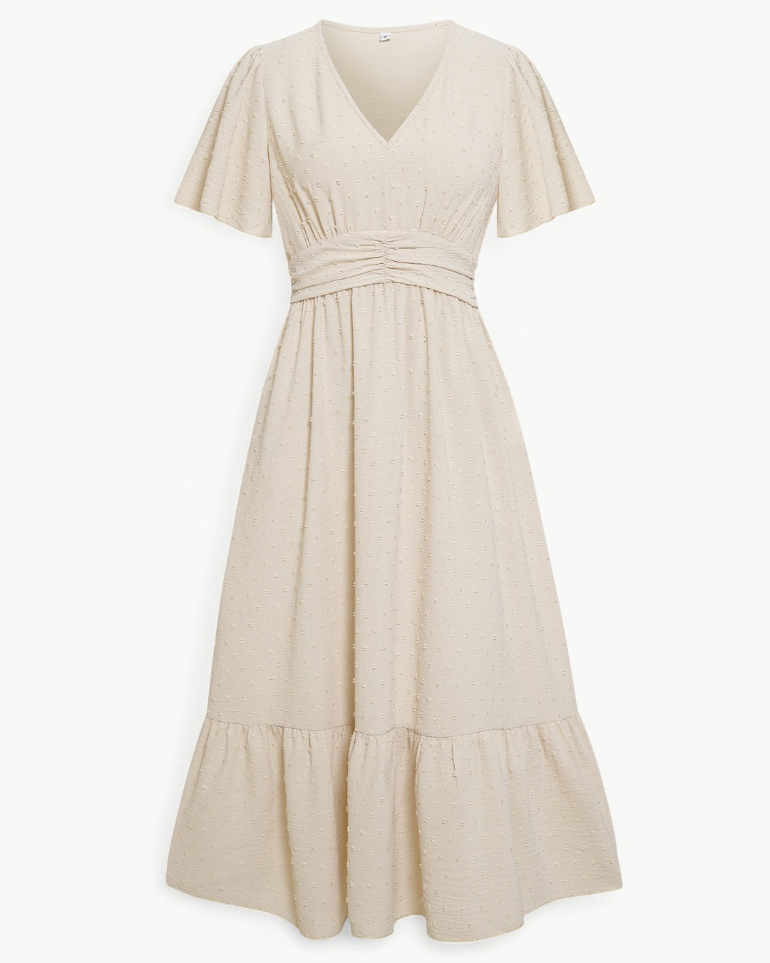 Rameena - Stylish V-Neck And Short Sleeve Dress