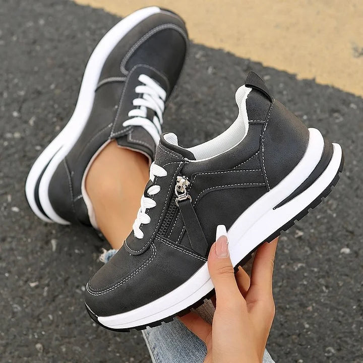 Maila - Comfortable Sneaker With Side Zipper