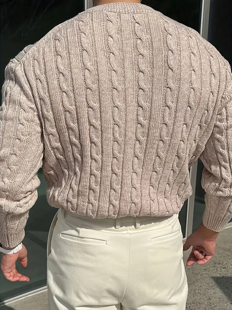 Mergim - Casual knitted Long Sleeve Sweater