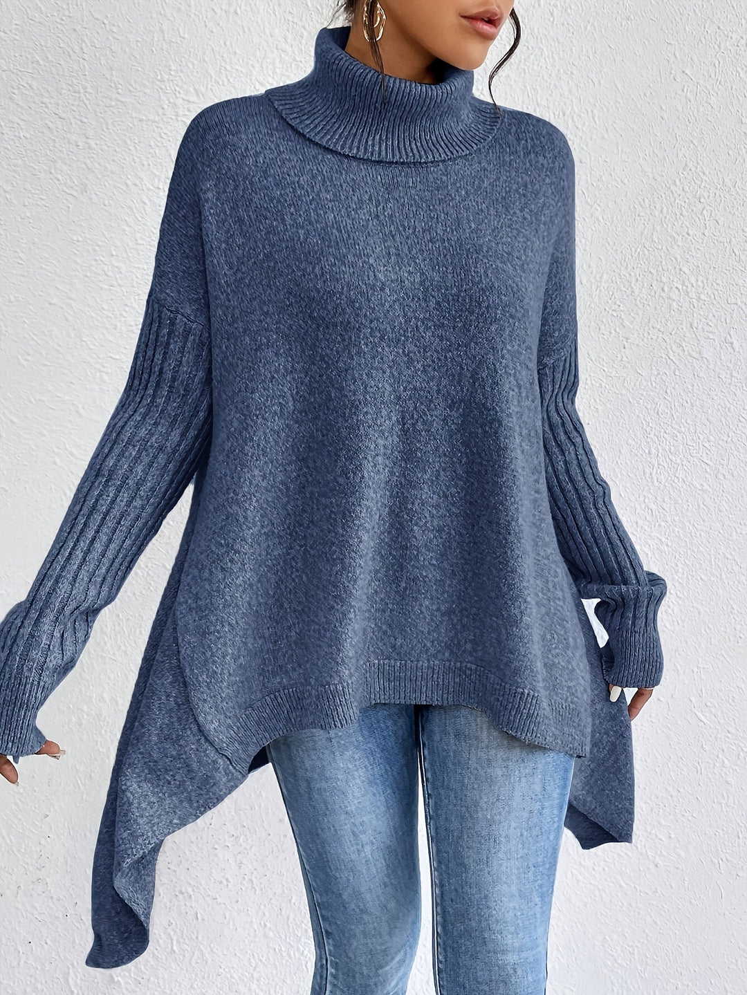 Tahlia - Matthias - Casual Asymmetrical Hem Hooded T-Shirt