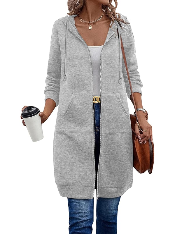 Nayvah - Long Sleeve Hoodie With Zip Up