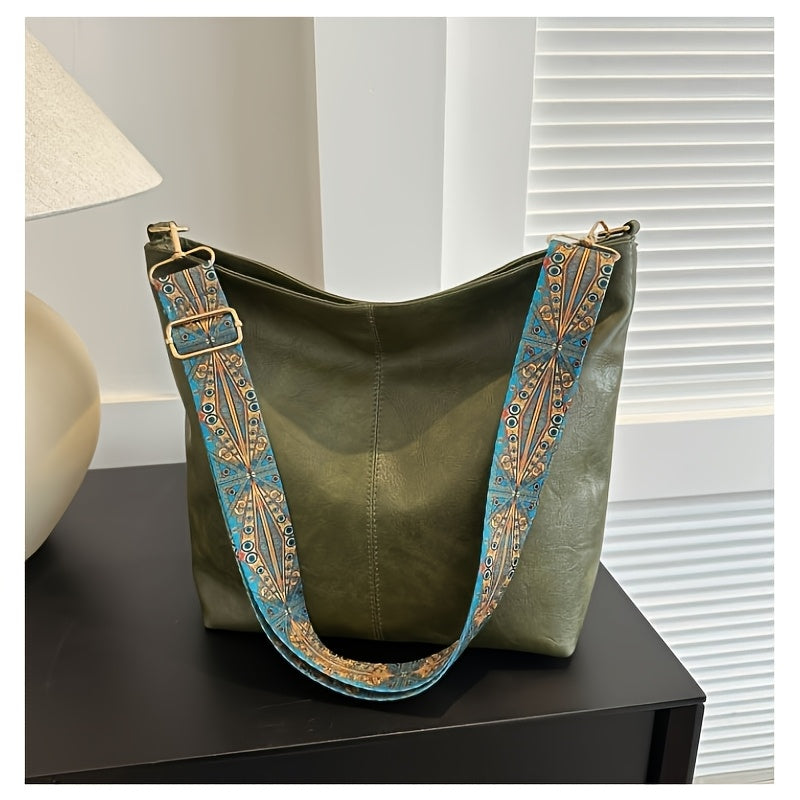 Mirelda - Casual Wide Strap Shoulder Bag