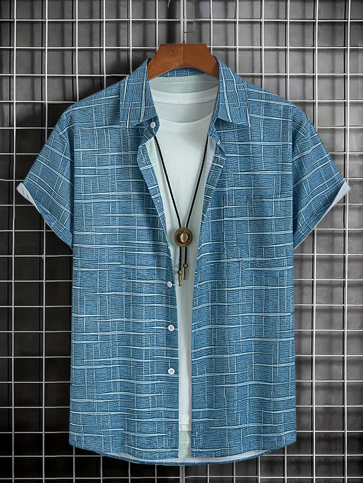 Haroyan - Stylish Plaid Stripe Pattern Shirt