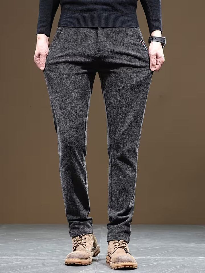 Corvbertox - Slim Fit Textured Casual Trousers