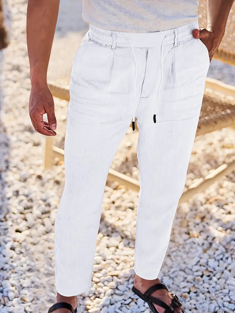 Nichols - Linen Loose Fit Drawstring Pant