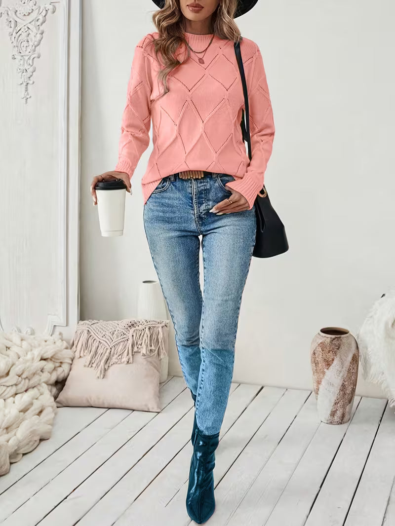 Thalina - Round Neck Knitted Sweater