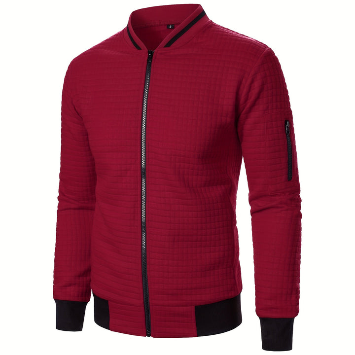 Sevemir - Zipper Stand-Up Collar Cardigan Jacket