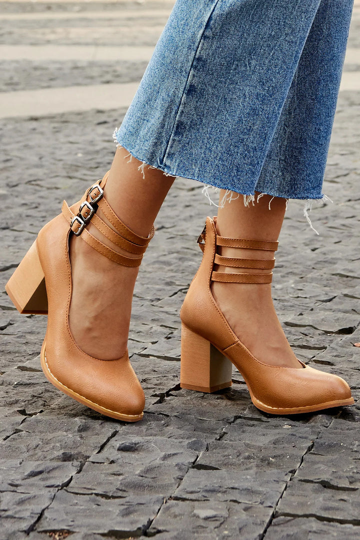 Caa - Plain Sandals With Ankle Strap