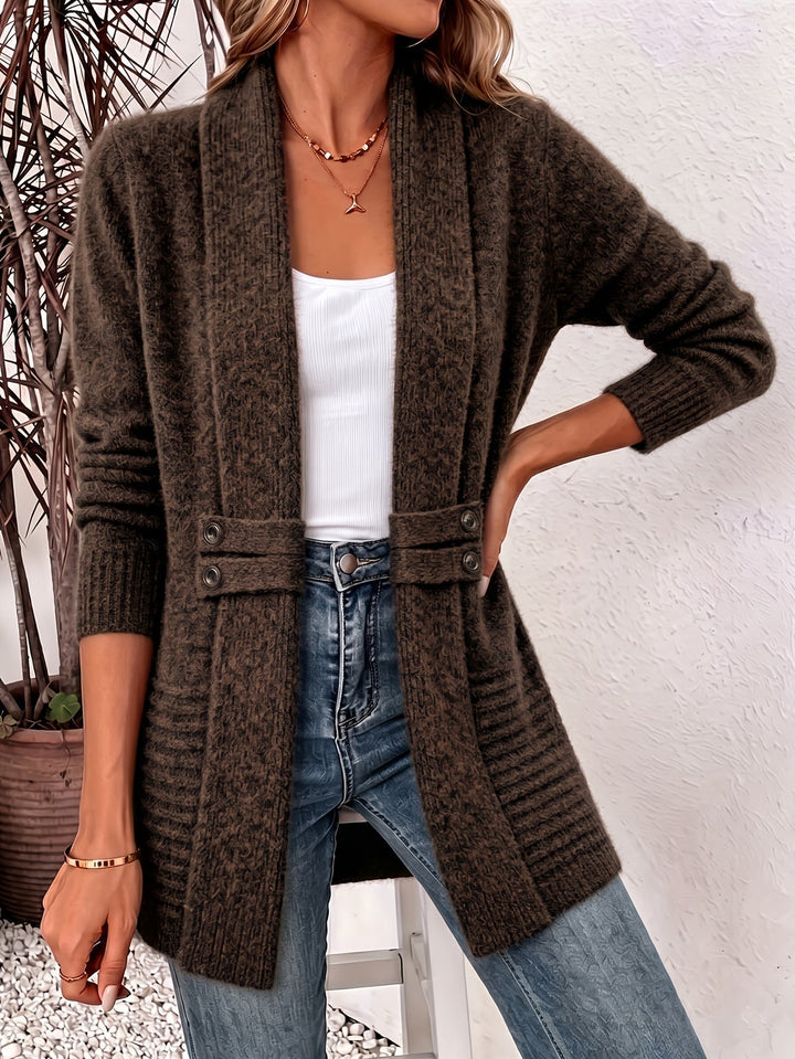 Mireia - Elegant Cardigan With Open Front