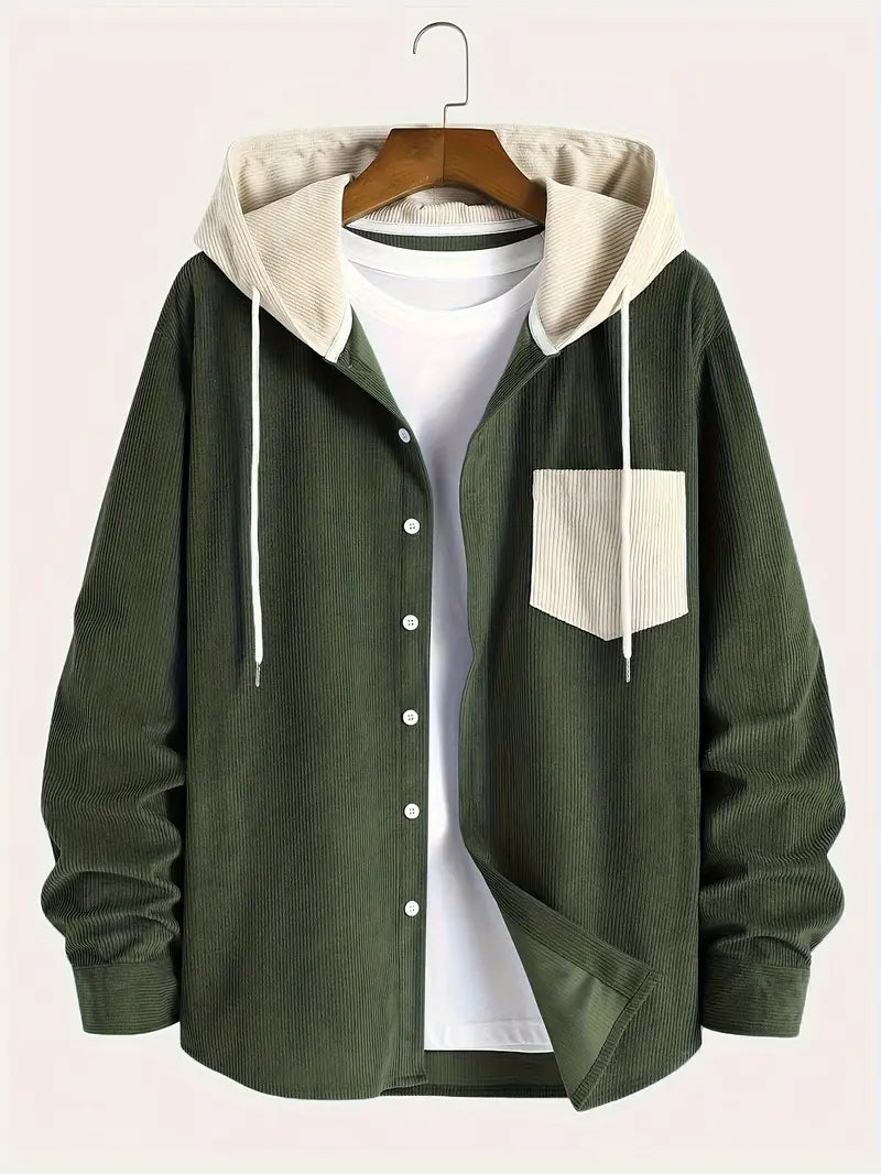 Costas - Corduroy Textured Zip-Up Hoodie