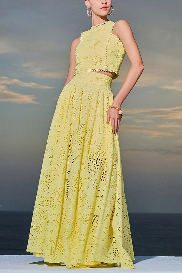 Rosanna - Sleeveless Two-Piece Lace Set