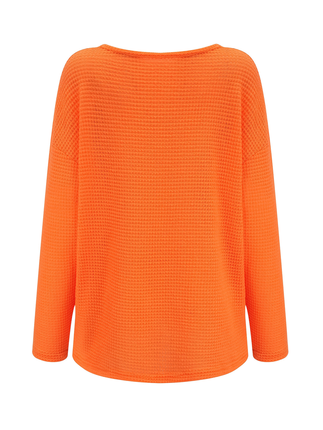 Aveliea - Waffle Long Sleeve V-Neck Shirt