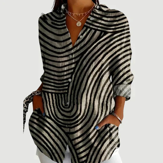 Amalie - Blouse With Colorful Design