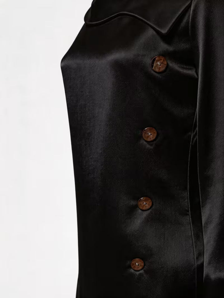 Avelea - Satin Square Neck Button Top