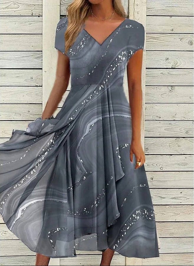 Ayana - V Neck Midi Dress
