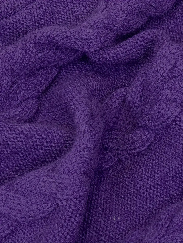 Narda - Chunky Cable Knitted Turtleneck Dress