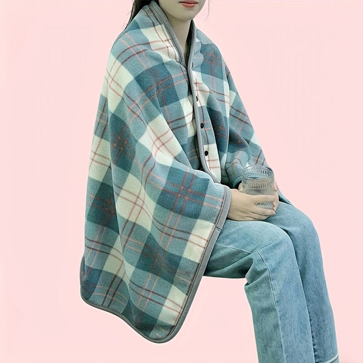 Emilette - Winter Plaid Wearable Blanket Shawl