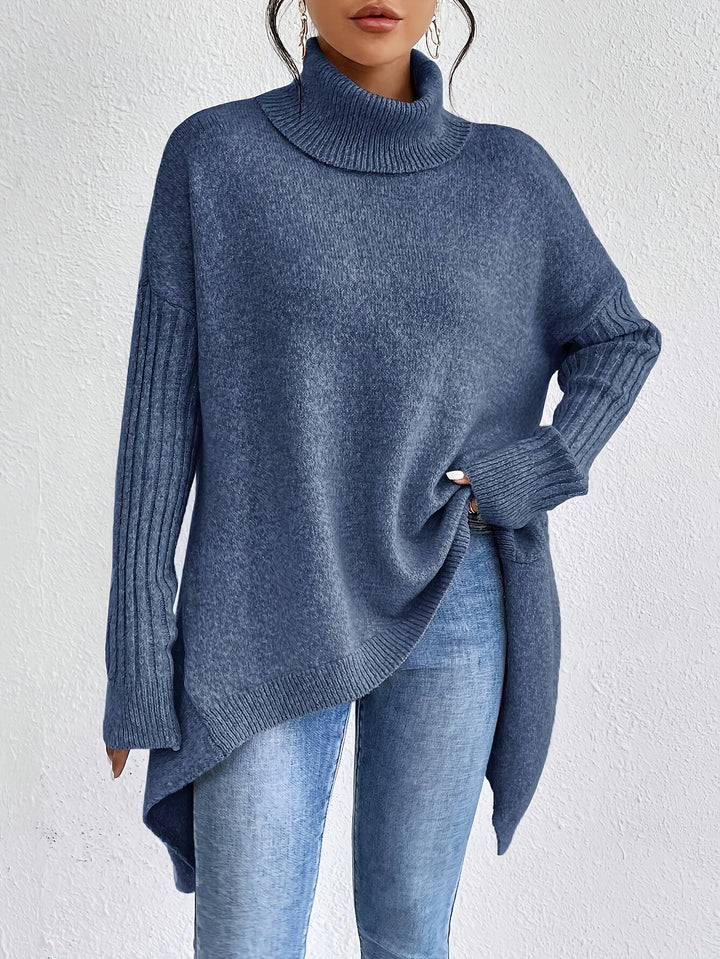 Tahlia - Matthias - Casual Asymmetrical Hem Hooded T-Shirt