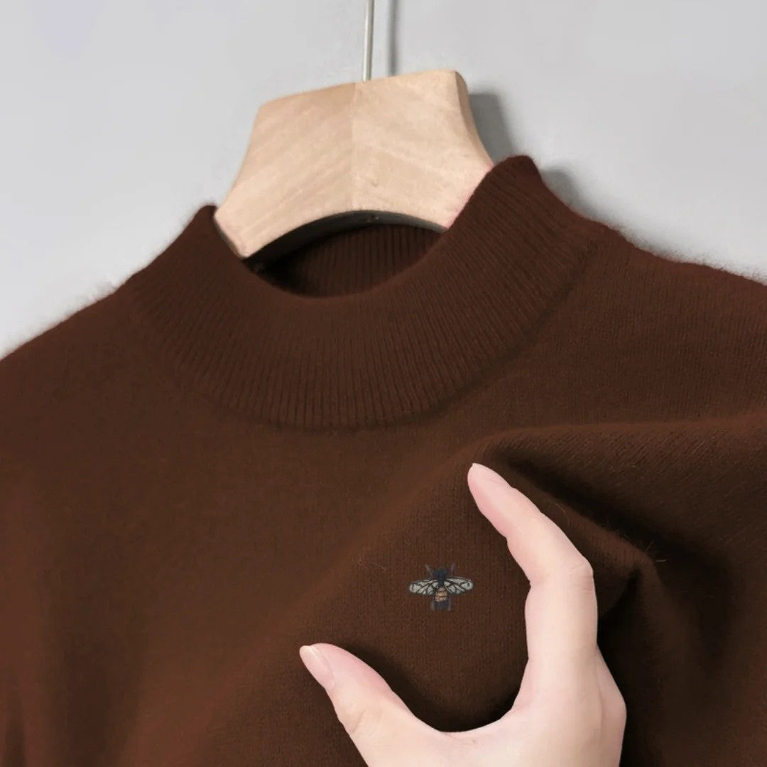 Fayeine - Knitted Mock Neck Sweater