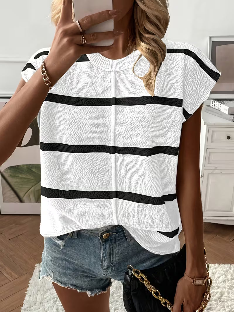 Agatha - Summer Casual Loose Shoulder Sleeveless Sweater
