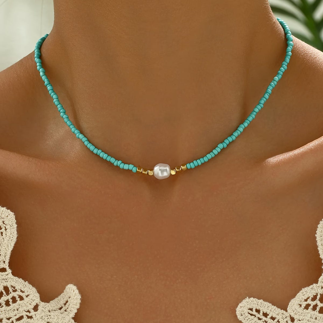 Araya - Turquoise and Pearl Necklace