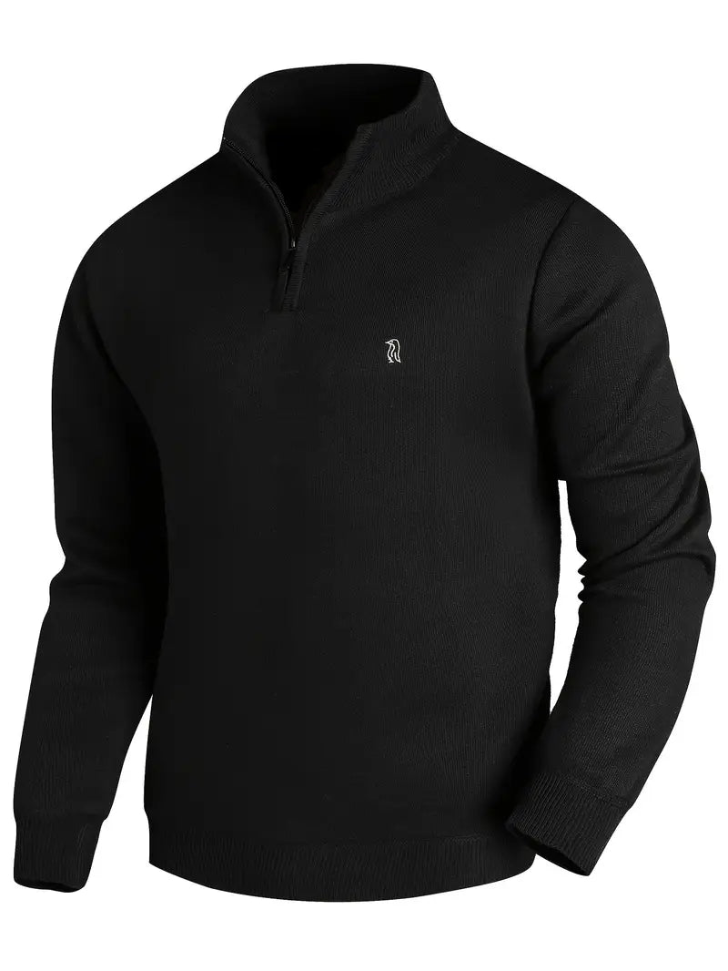 Aryan - Casual Knitted Zip Up Sweater