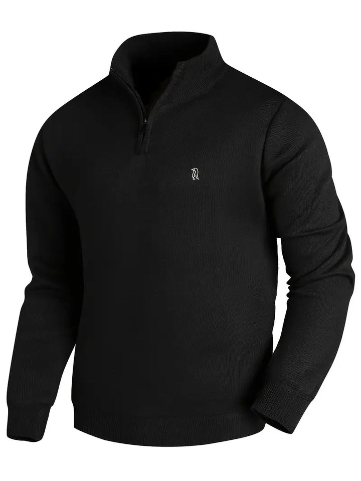 Aryan - Casual Knitted Zip Up Sweater