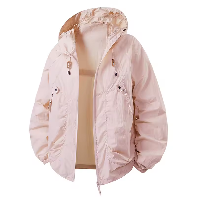 Vrenda - Long Sleeve Hooded Jacket With Pocket