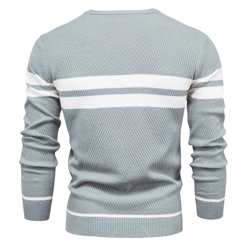 Fawzi - Warm Long Sleeve Patchwork Sweaters