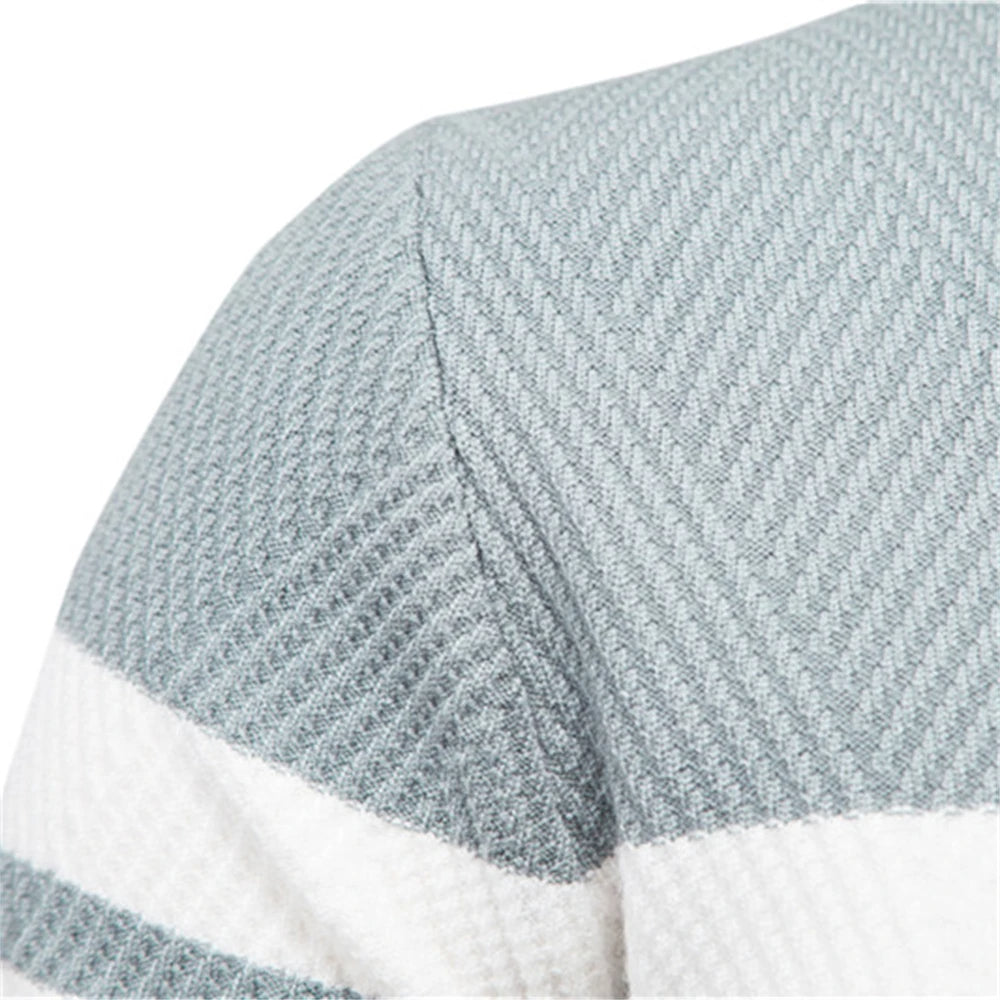 Fawzi - Warm Long Sleeve Patchwork Sweaters