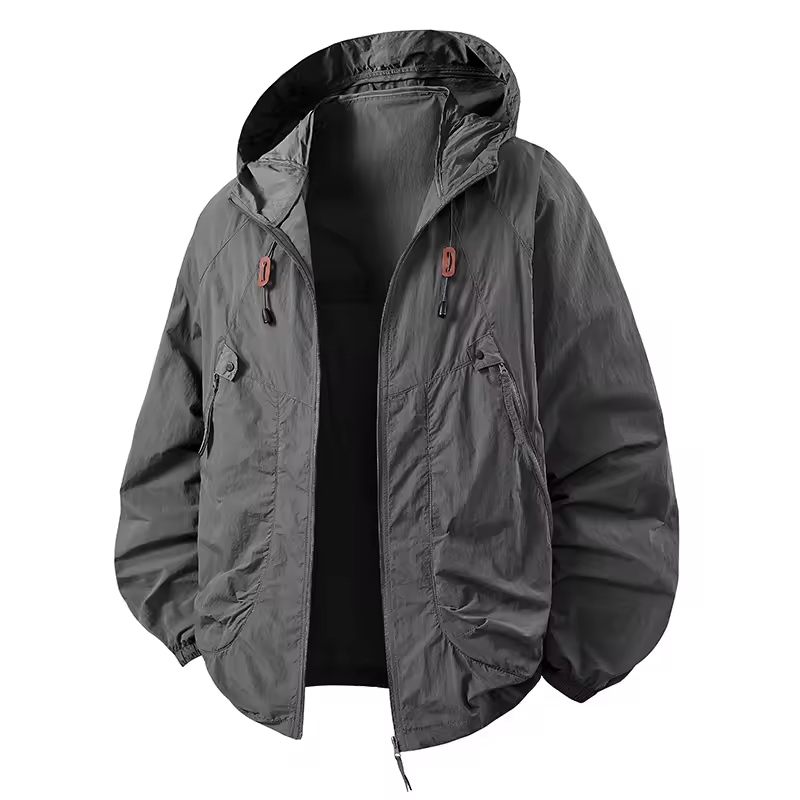 Vrenda - Long Sleeve Hooded Jacket With Pocket