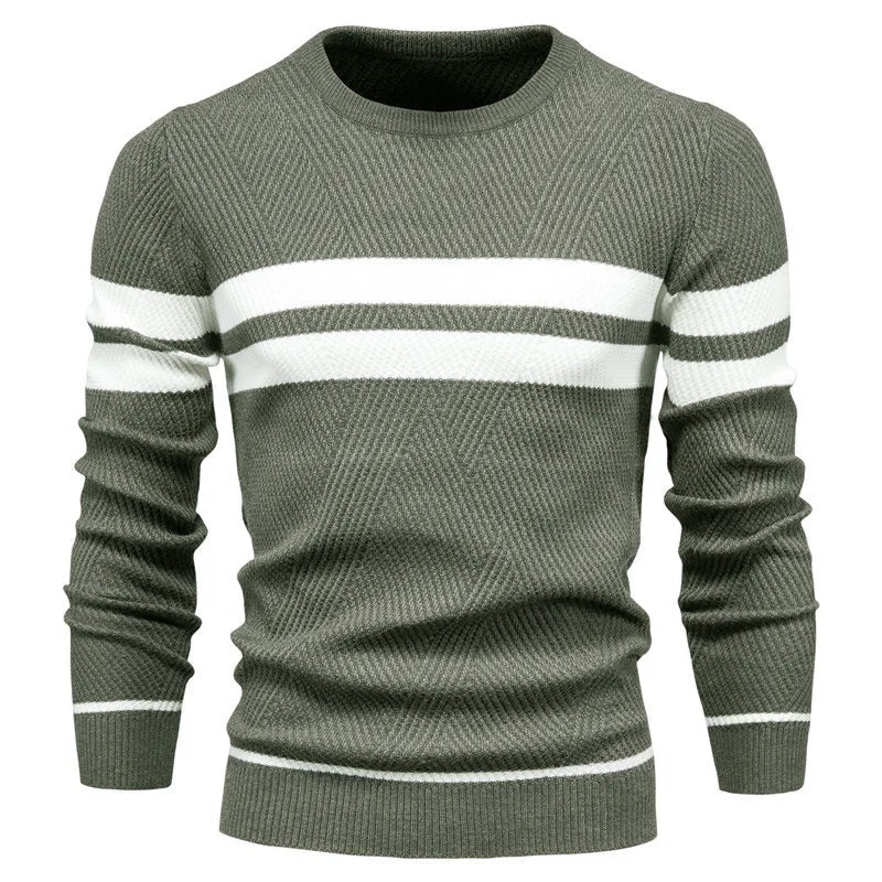 Fawzi - Warm Long Sleeve Patchwork Sweaters
