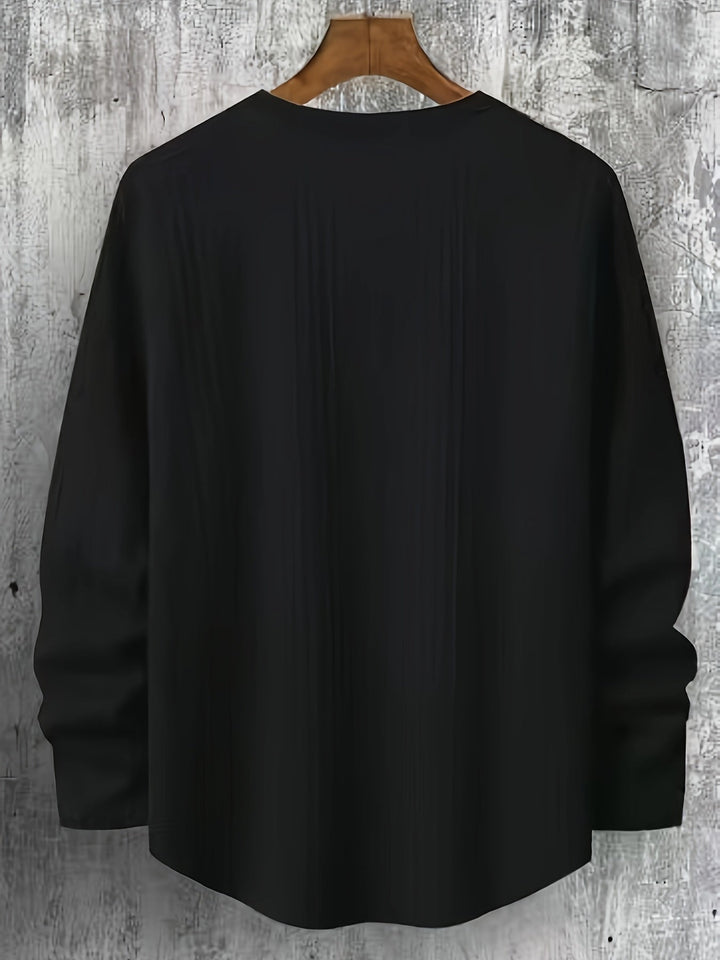 Lyman - Geometric Patterned Long Sleeve Hoodie