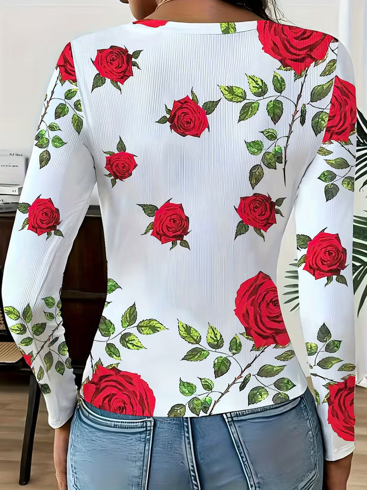 Rabiye - Square-Neck Floral Printed Top