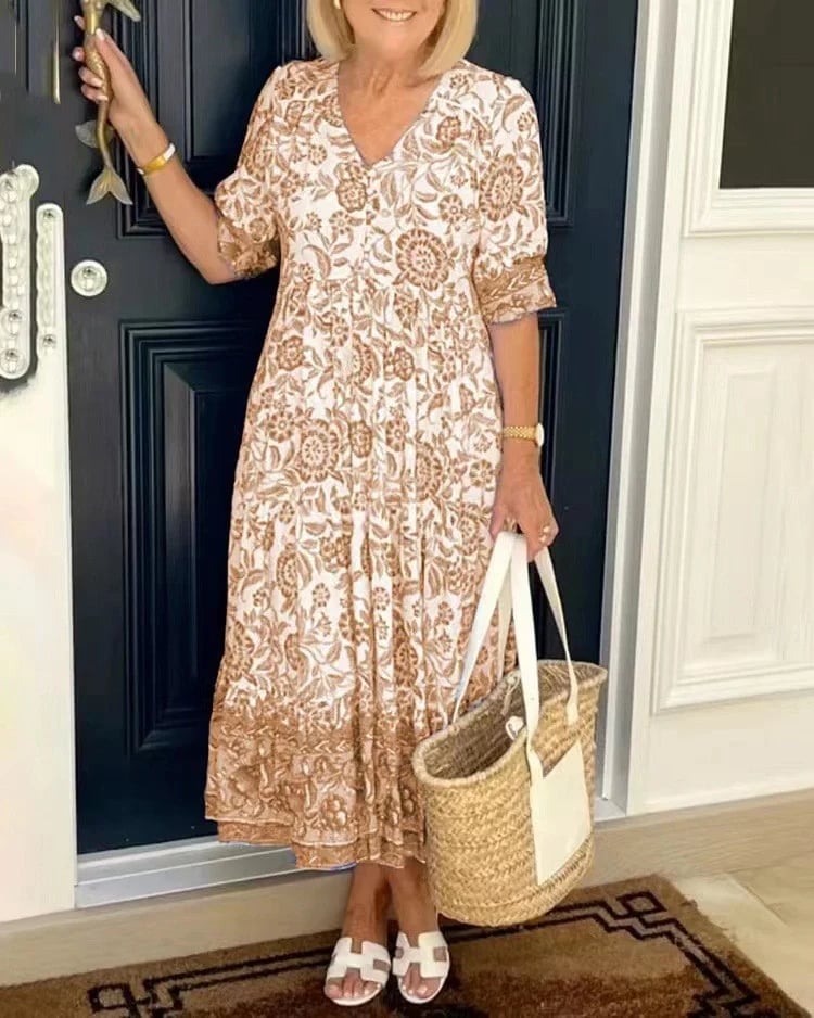 Perla - V Neck Bohemian Dress