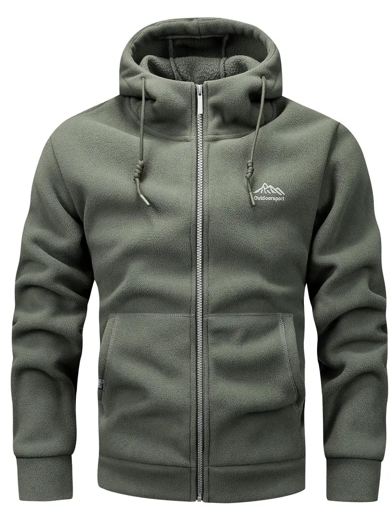 Aubin - Long Sleeve Zip-Up Hoodie With Pockets