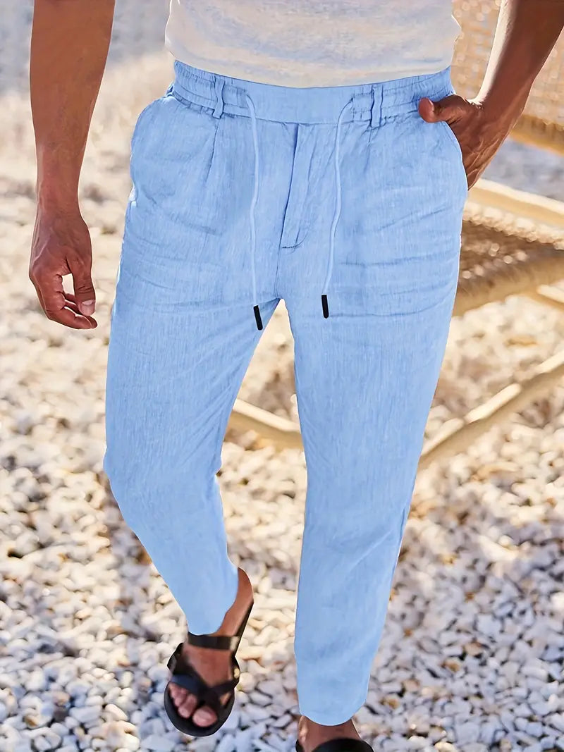 Nichols - Linen Loose Fit Drawstring Pant