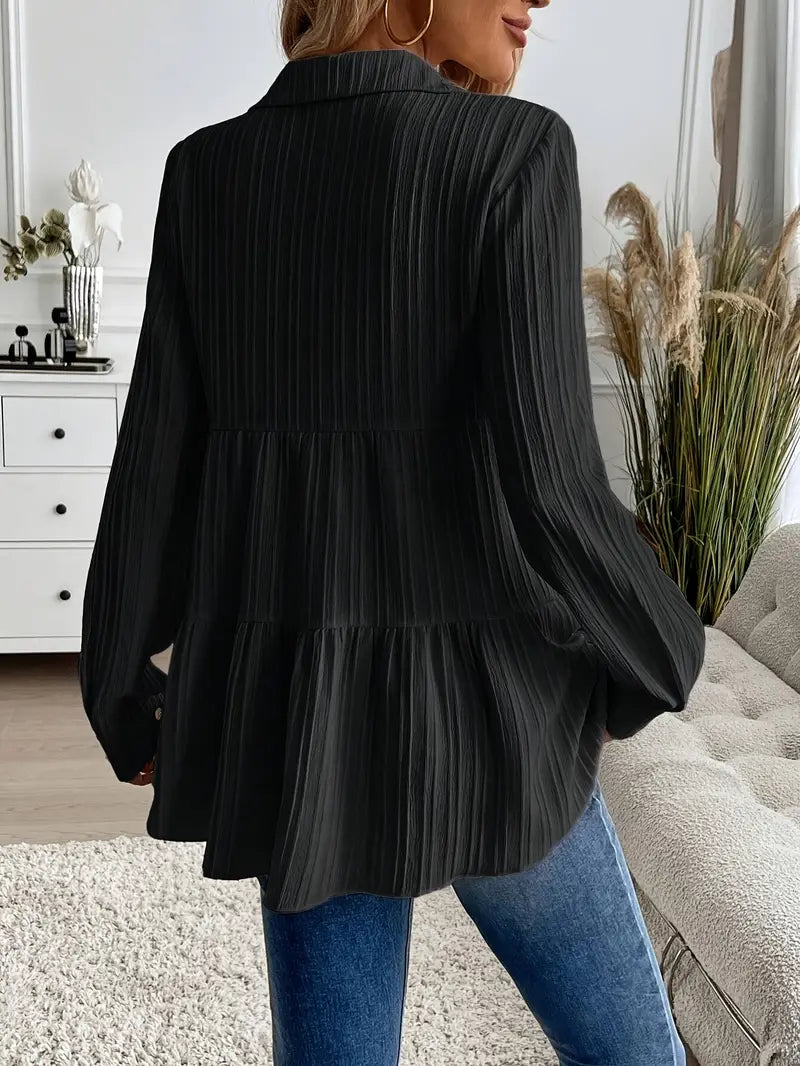 Majlinda - Stylish Long Sleeve Shirt With Button