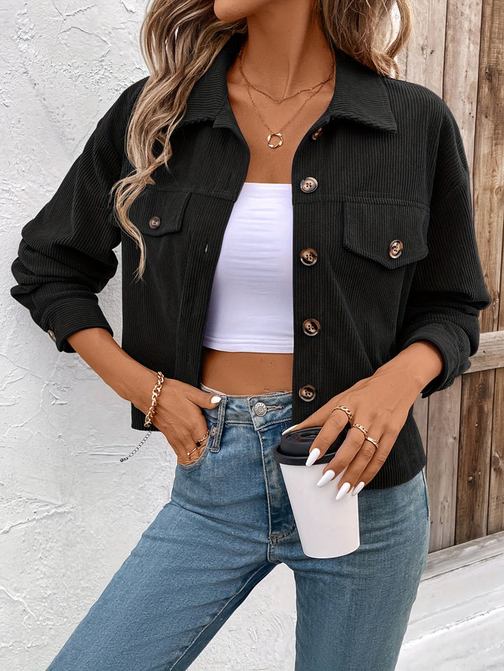 Nichola - Long Sleeve Jacket With Button Up