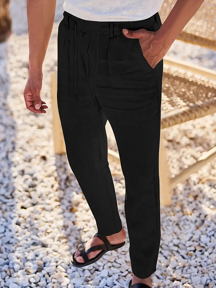 Nichols - Linen Loose Fit Drawstring Pant