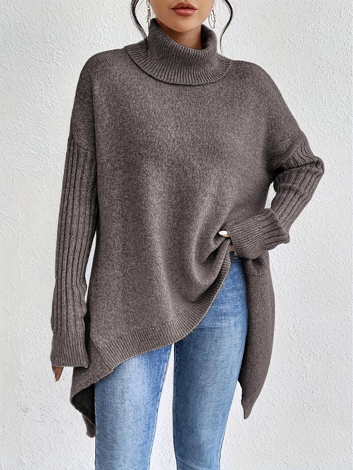 Tahlia - Matthias - Casual Asymmetrical Hem Hooded T-Shirt