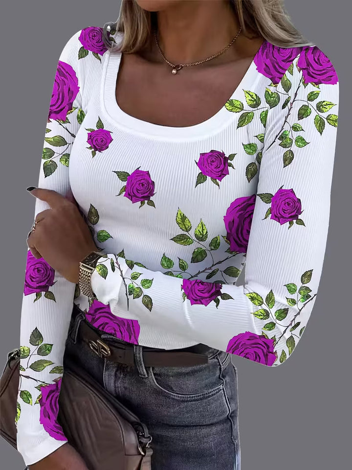 Rabiye - Square-Neck Floral Printed Top