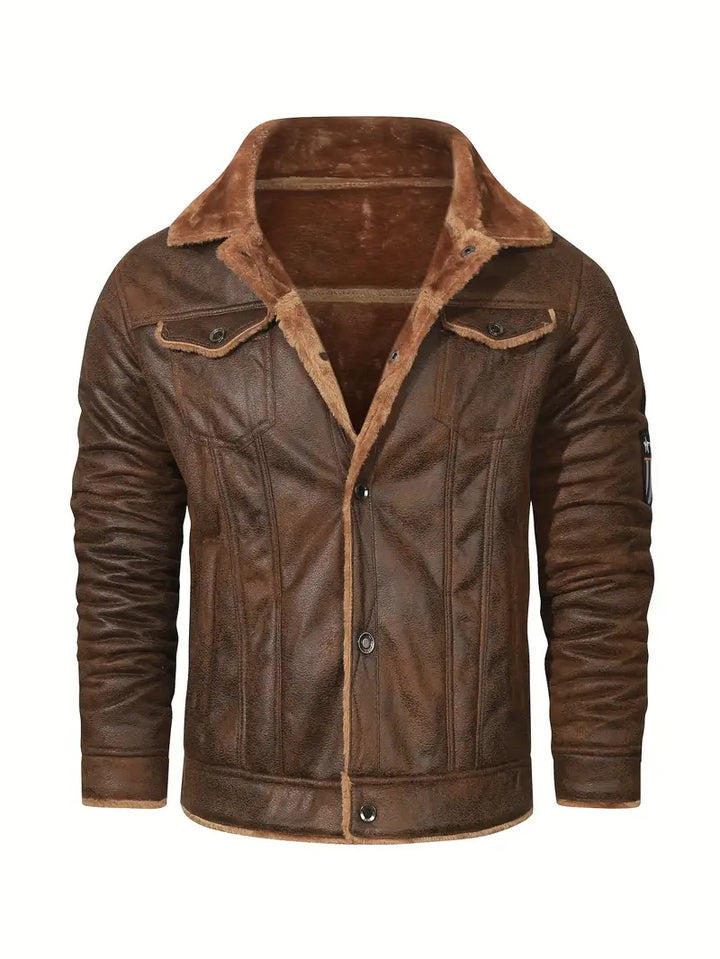 Frederik - Casual Polyester Jacket with Faux Lining