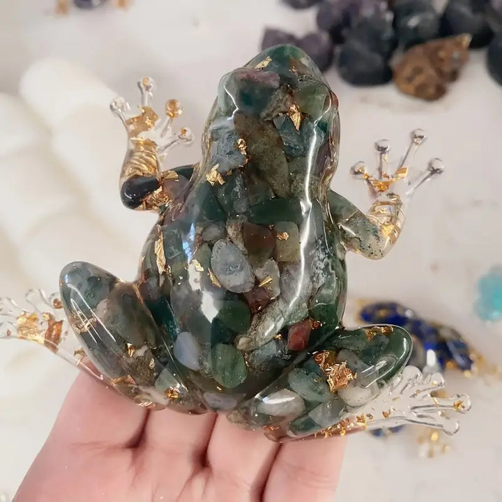 Frostone - Crystal Frog Sculpture For Home Decoration